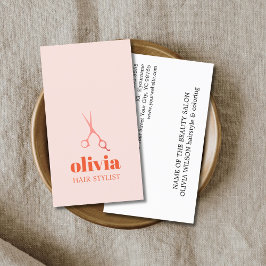 Modern Minimalistisk Pastell Färgrik Hår Salong Visitkort