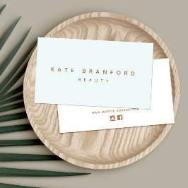 Modern minimalistisk Pastellblå Professionell Visitkort