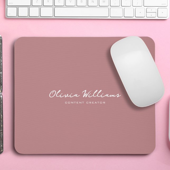 Modern Minimalistisk Personlig av skript Boho Musmatta (Skapare uppladdad)