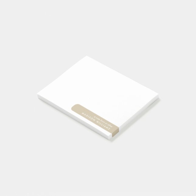 Modern minimalistisk Personlig-mall Post-it Block (Vinklad)
