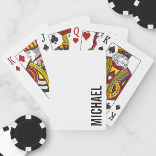 Modern minimalistisk Personlig Namn-spelkort Casinokort