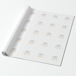 Modern minimalistisk personlig tack presentpapper