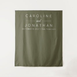 Modern Minimalistisk Personligt bröllp Moss-bakgru