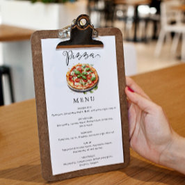 Modern minimalistisk Pizza Menu