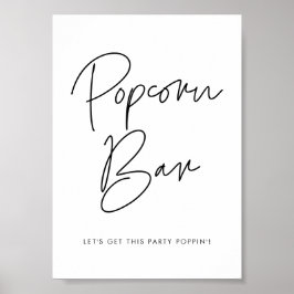 Modern minimalistisk Popcorn pub-tecken Poster