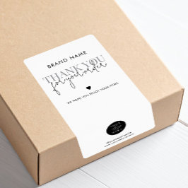 Modern minimalistisk produktpaketeringsförsegling fraktsedel