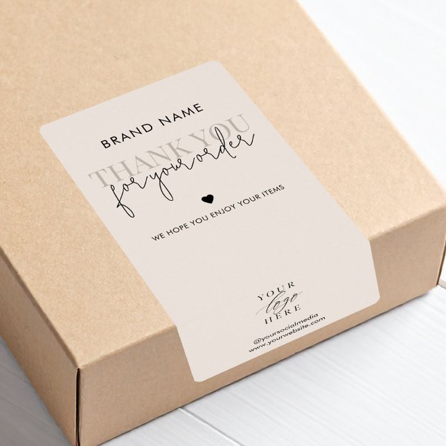 Modern minimalistisk produktpaketeringsförsegling fraktsedel (Skapare uppladdad)