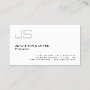 Modern Minimalistisk Professionell av Elegant Mono Visitkort
