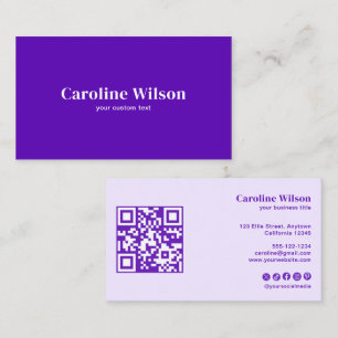 Modern minimalistisk Professionell av QR-kod för i Visitkort