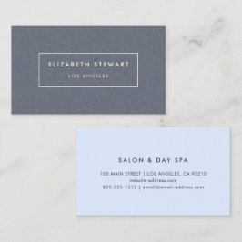 Modern minimalistisk Professionell blå linne och b Visitkort