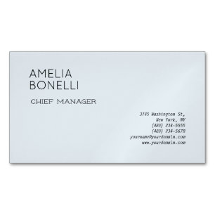 Modern minimalistisk Professionell - blå Magnetiska Visitkort
