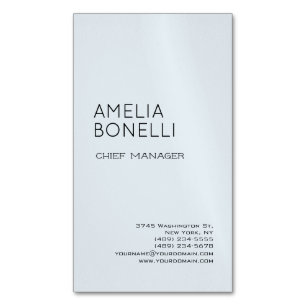 Modern minimalistisk Professionell - blå Magnetiska Visitkort