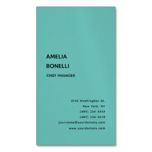Modern minimalistisk Professionell - blå Magnetiska Visitkort