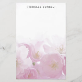 Modern minimalistisk professionell blomdesign brevpapper
