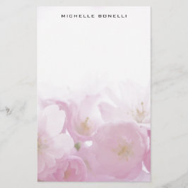 Modern minimalistisk professionell blomdesign brevpapper