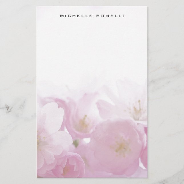 Modern minimalistisk professionell blomdesign brevpapper (Framsida)