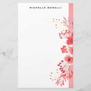 Modern Minimalistisk Professionell Blomma Brevpapper