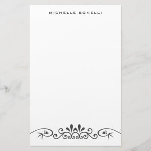 Modern minimalistisk professionell blommönster brevpapper