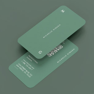 Modern minimalistisk Professionell Dusty Teal Visitkort