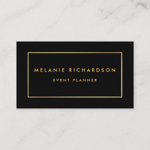 Modern minimalistisk Professionell Elegant Guld Bl Visitkort