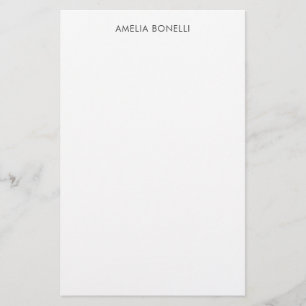 Modern Minimalistisk Professionell Enkel Namn Brevpapper