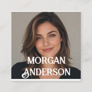 Modern minimalistisk professionell foto fyrkantigt visitkort