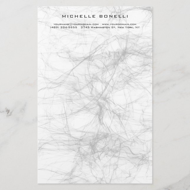 Modern minimalistisk professionell grå design brevpapper (Framsida)