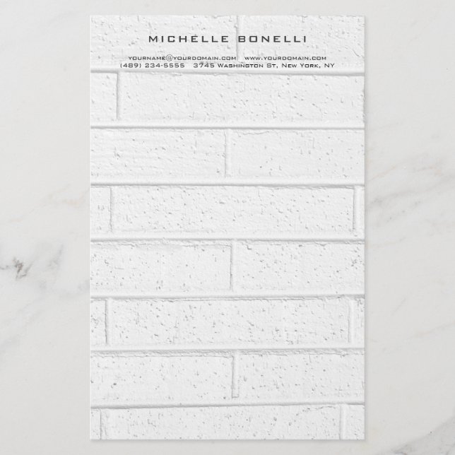 Modern minimalistisk professionell grå väggdesign brevpapper (Framsida)