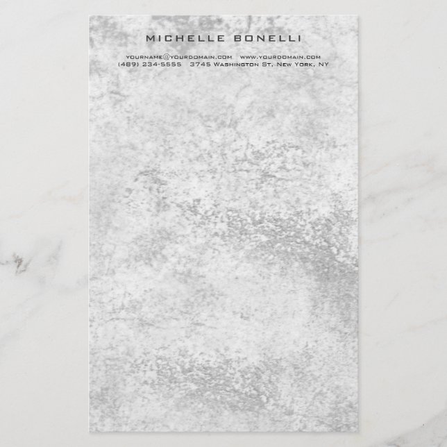 Modern minimalistisk professionell grå väggdesign brevpapper (Framsida)