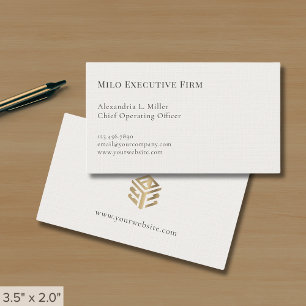 Modern Minimalistisk Professionell Linen Visitkort