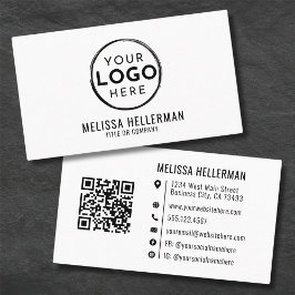 Modern Minimalistisk Professionell Logotyp QR-kod Visitkort