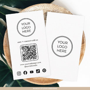 Modern Minimalistisk Professionell Logotyp QR-kod Visitkort