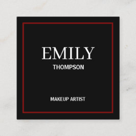 Modern minimalistisk Professionell Makeup Artist B Fyrkantigt Visitkort