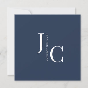 Modern minimalistisk Professionell, marinblå marin Inbjudningar