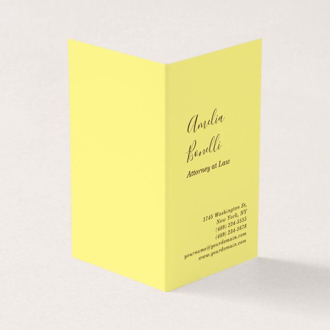 Modern minimalistisk Professionell med enkelt ljus Visitkort (Utsida)