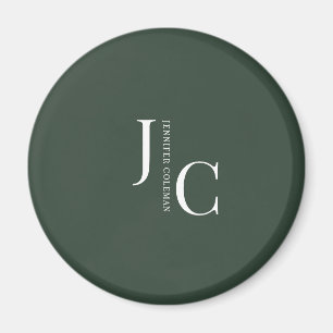 Modern Minimalistisk Professionell, Mörk grönt Magnet