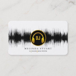 Modern minimalistisk professionell musikbeat visitkort