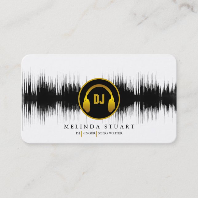 Modern minimalistisk professionell musikbeat visitkort (Framsida)