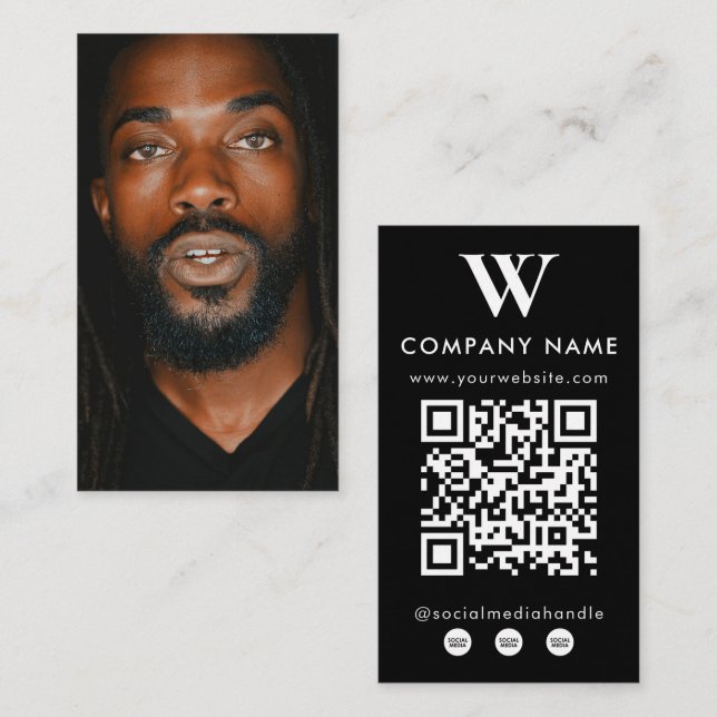 Modern Minimalistisk Professionell Namnlogotyp Web Visitkort (Fram/baksida)