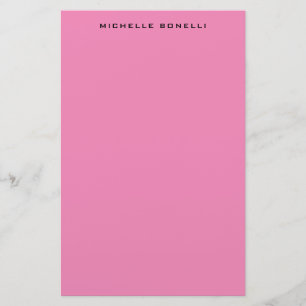 Modern minimalistisk professionell rosa feminin brevpapper