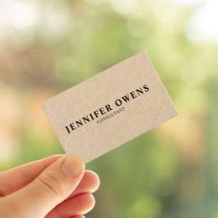 Modern minimalistisk Professionell Rustic Kraft Pa Visitkort
