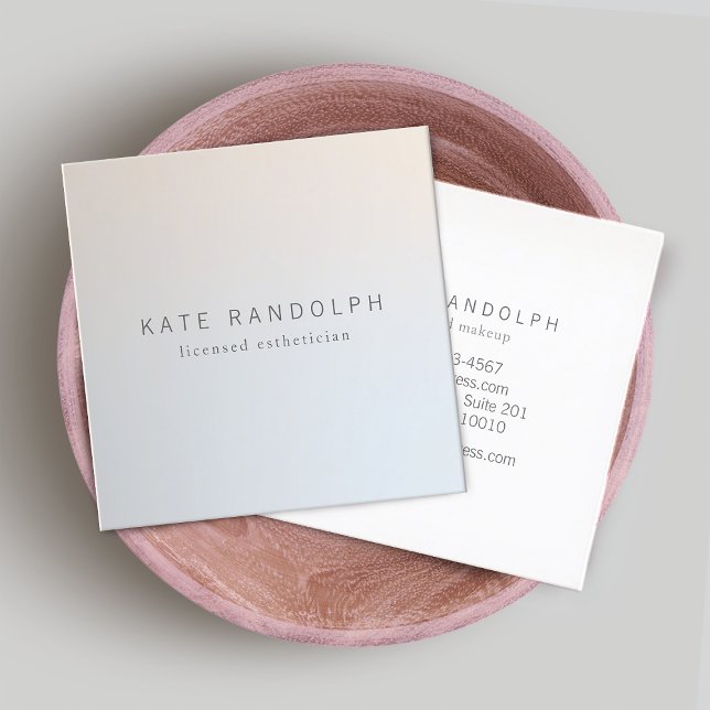 Modern minimalistisk Professionell Silver-kvadrat Fyrkantigt Visitkort (Skapare uppladdad)