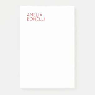 Modern minimalistisk Professionell - sladdvit Post-it Block