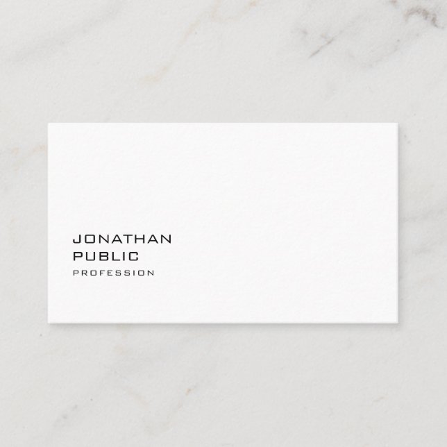 Modern Minimalistisk Professionell Slick Chic Enke Visitkort (Framsida)