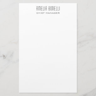 Modern minimalistisk professionell standardstorlek brevpapper