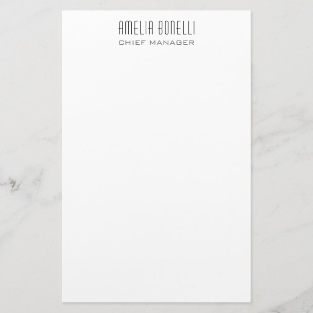 Modern minimalistisk professionell standardstorlek brevpapper (Framsida)
