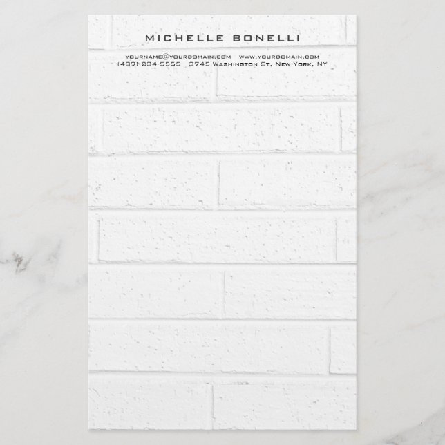 Modern Minimalistisk Professionell Väggdesign Brevpapper (Framsida)