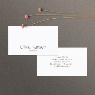 Modern minimalistisk Professionell vit Visitkort