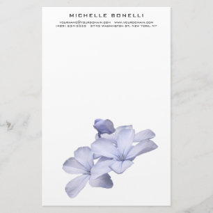 Modern minimalistisk professionella blommor femini brevpapper