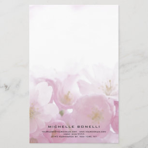 Modern minimalistisk professionella blommor femini brevpapper